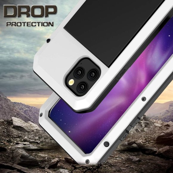 Shockproof Metal Case for iPhone 11 PRO MAX Gorilla Heavy Duty 360 Cover White - Picture 6 of 12